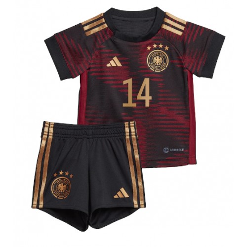 Tyskland Jamal Musiala #14 Bortaställ Barn VM 2022 Kortärmad (+ Korta byxor)
